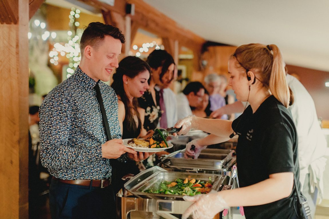 Food service at a wedding at Bean Town Receptions